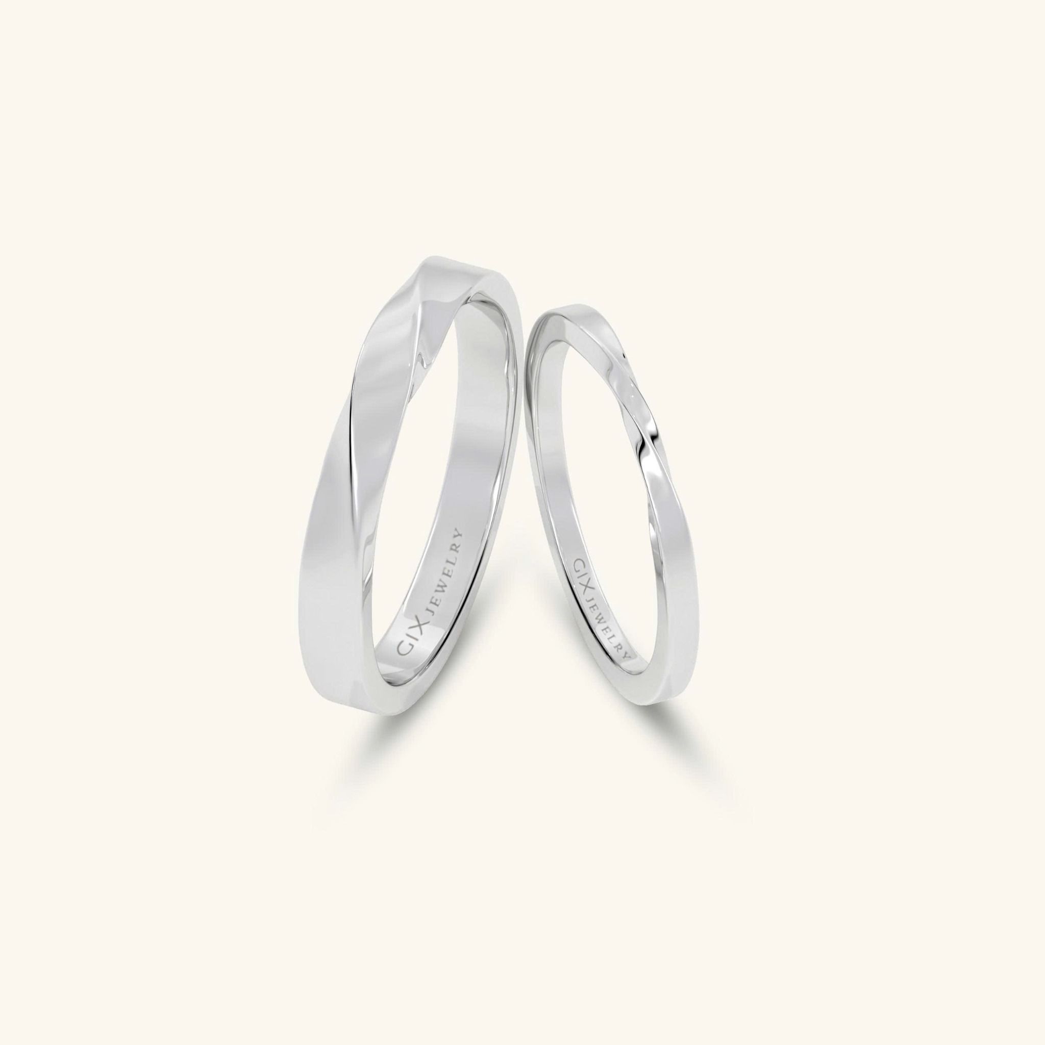  Nhẫn cưới cặp bạc thiết kế riêng - GCR25050190 | Gix Jewel 