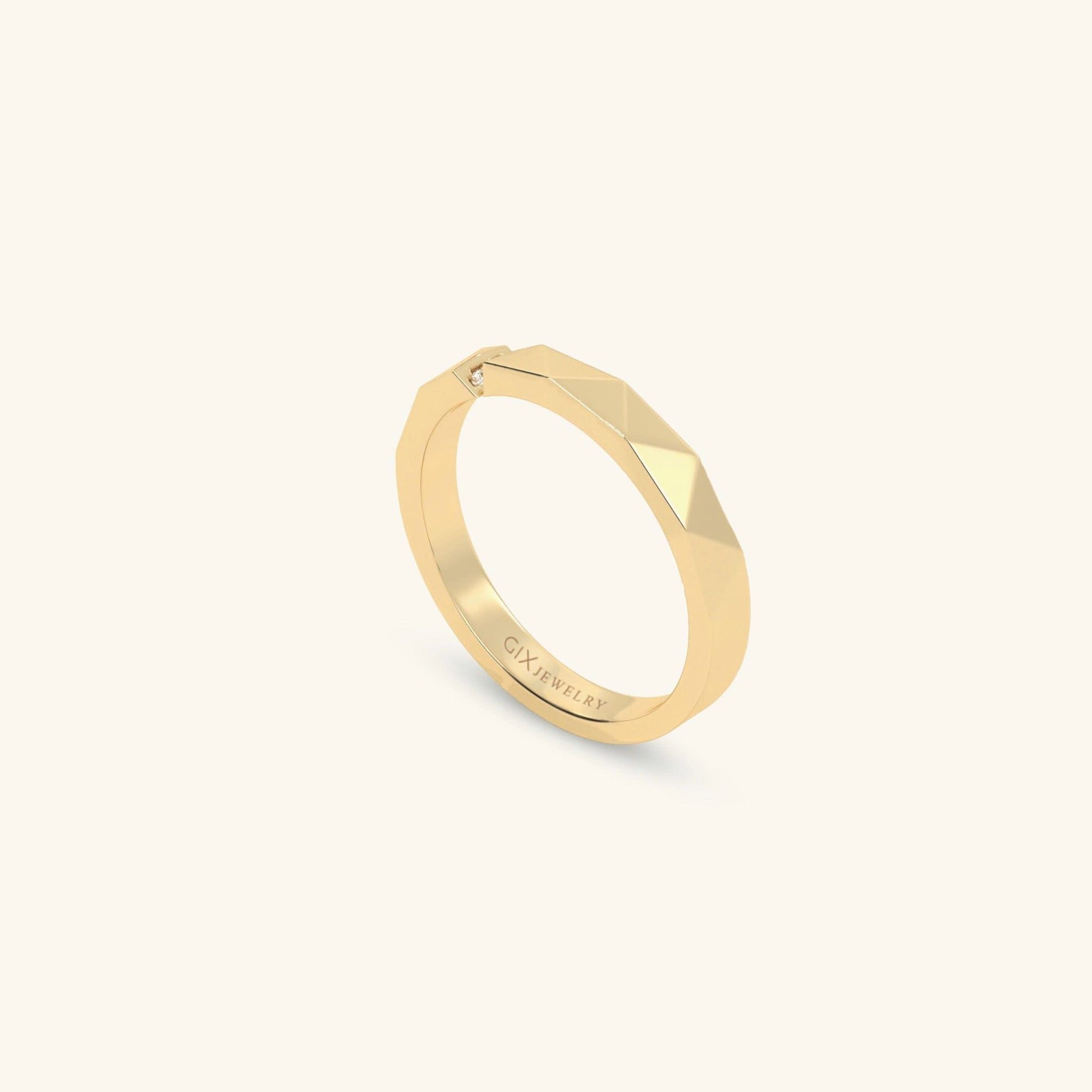  Nhẫn cưới vàng 18k thiết kế riêng - GCR25050242 | Gix Jewel 