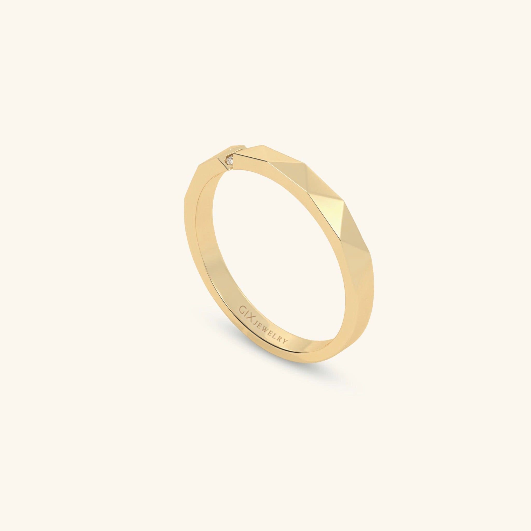  Nhẫn cưới vàng 10k thiết kế riêng - GCR25050242 | Gix Jewel 