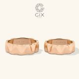  Nhẫn cưới vàng 14k bản to khắc hoa văn - GCR25050076 