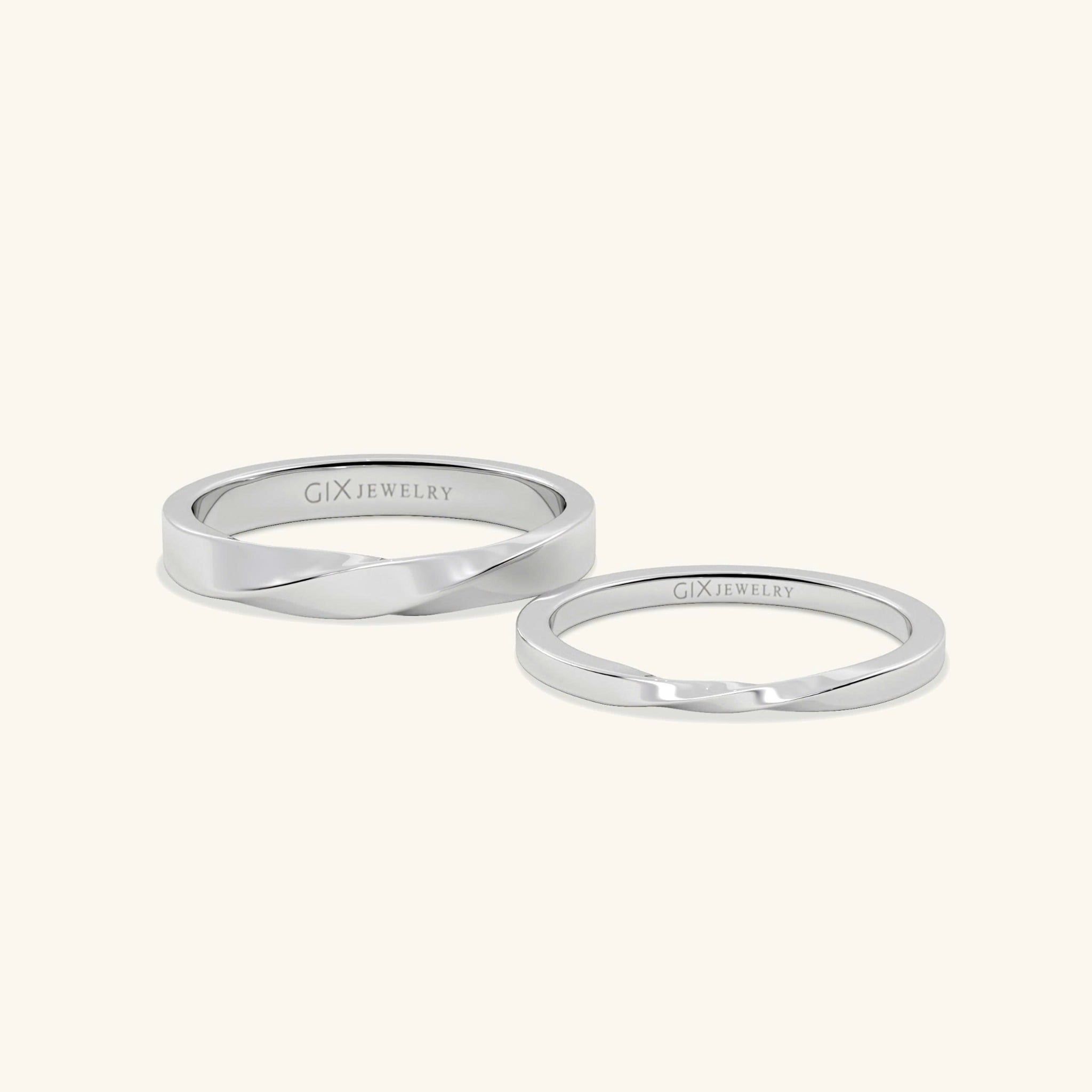  Nhẫn cưới cặp bạc thiết kế riêng - GCR25050190 | Gix Jewel 