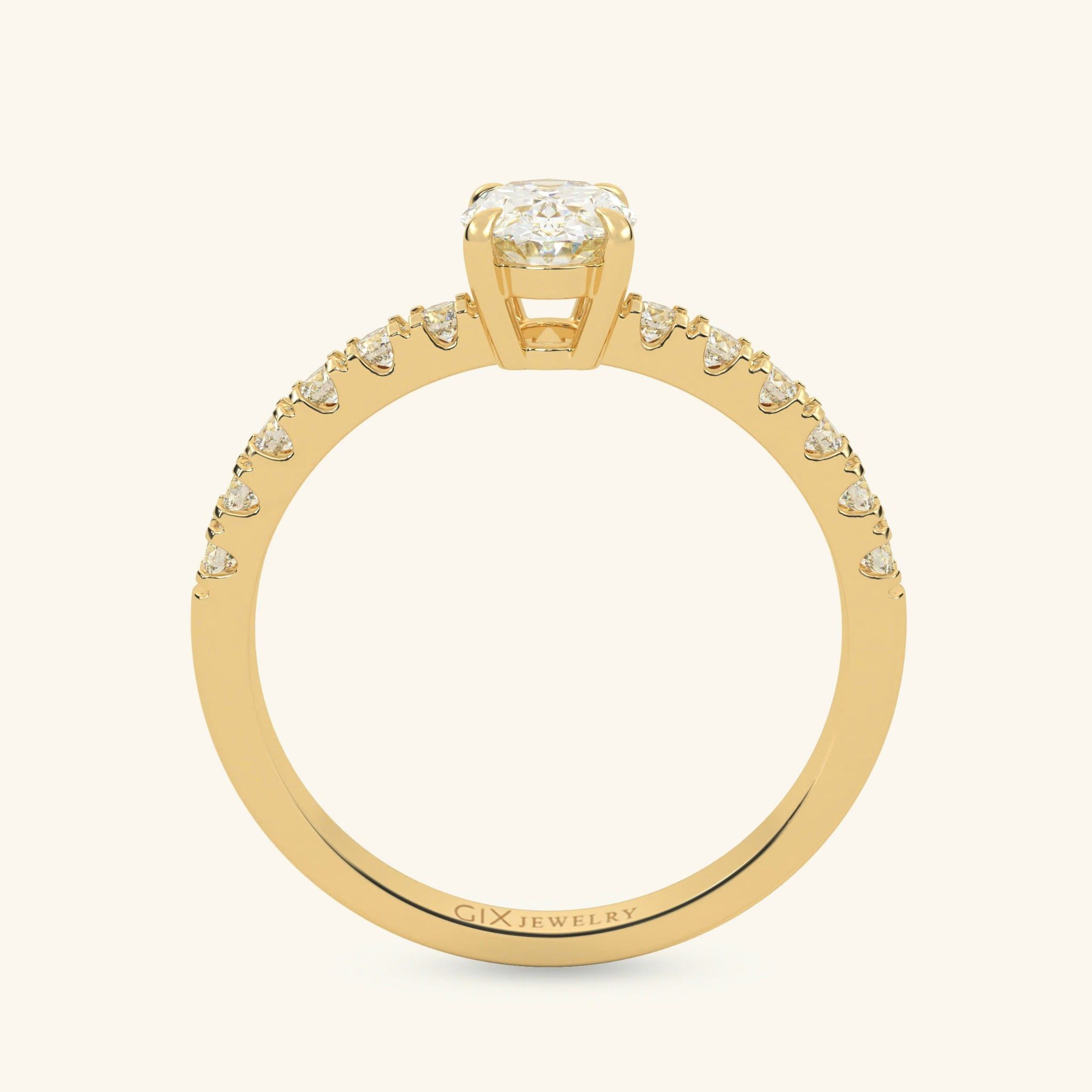  Nhẫn cầu hôn vàng 14k Oval Bliss | Gix Jewel 