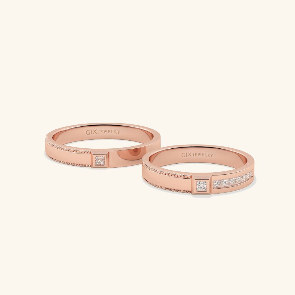  Nhẫn cưới vàng 18k thiết kế riêng - GCR25050215 | Gix Jewel 