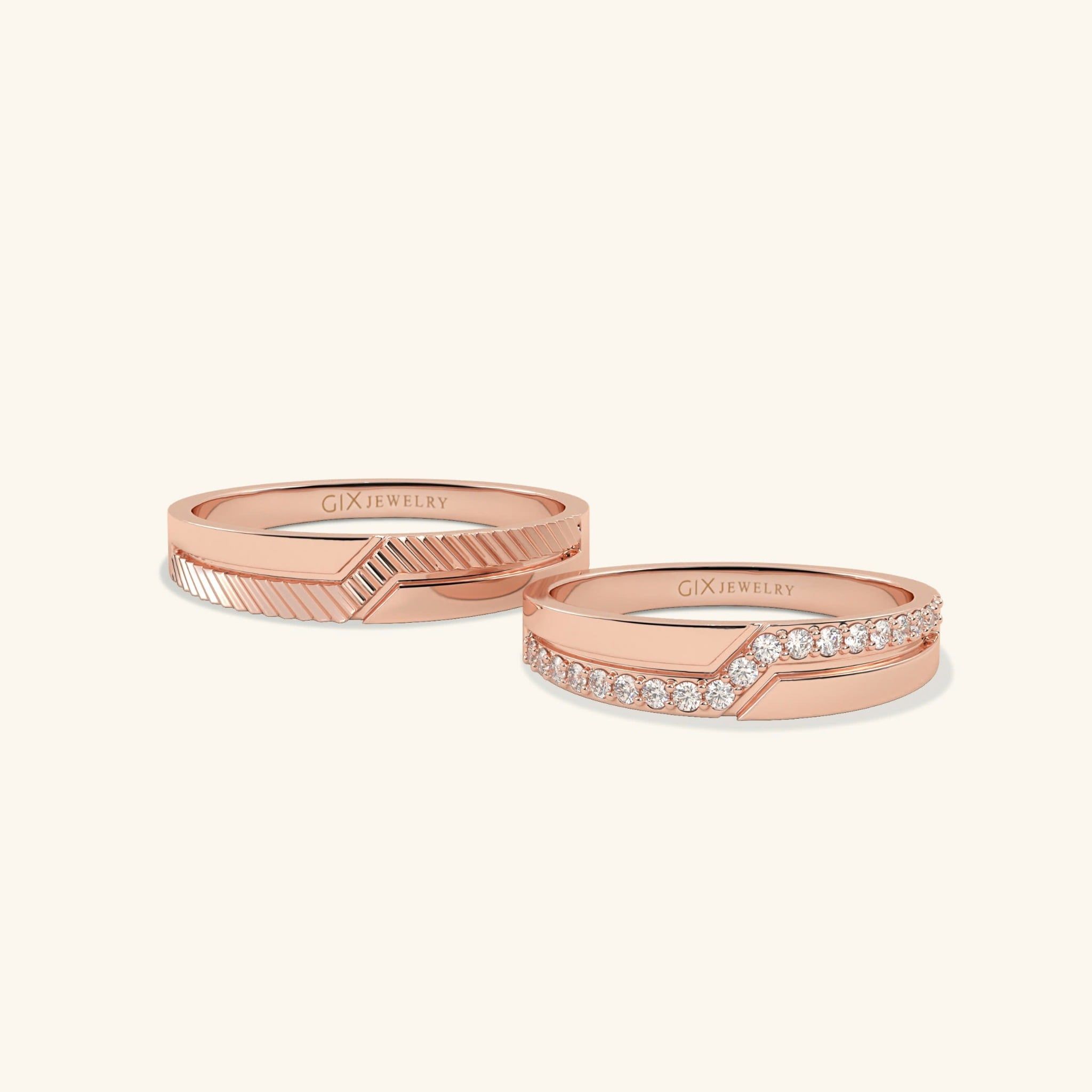  Nhẫn cưới vàng 10k thiết kế riêng - GCR25050165 | Gix Jewel 
