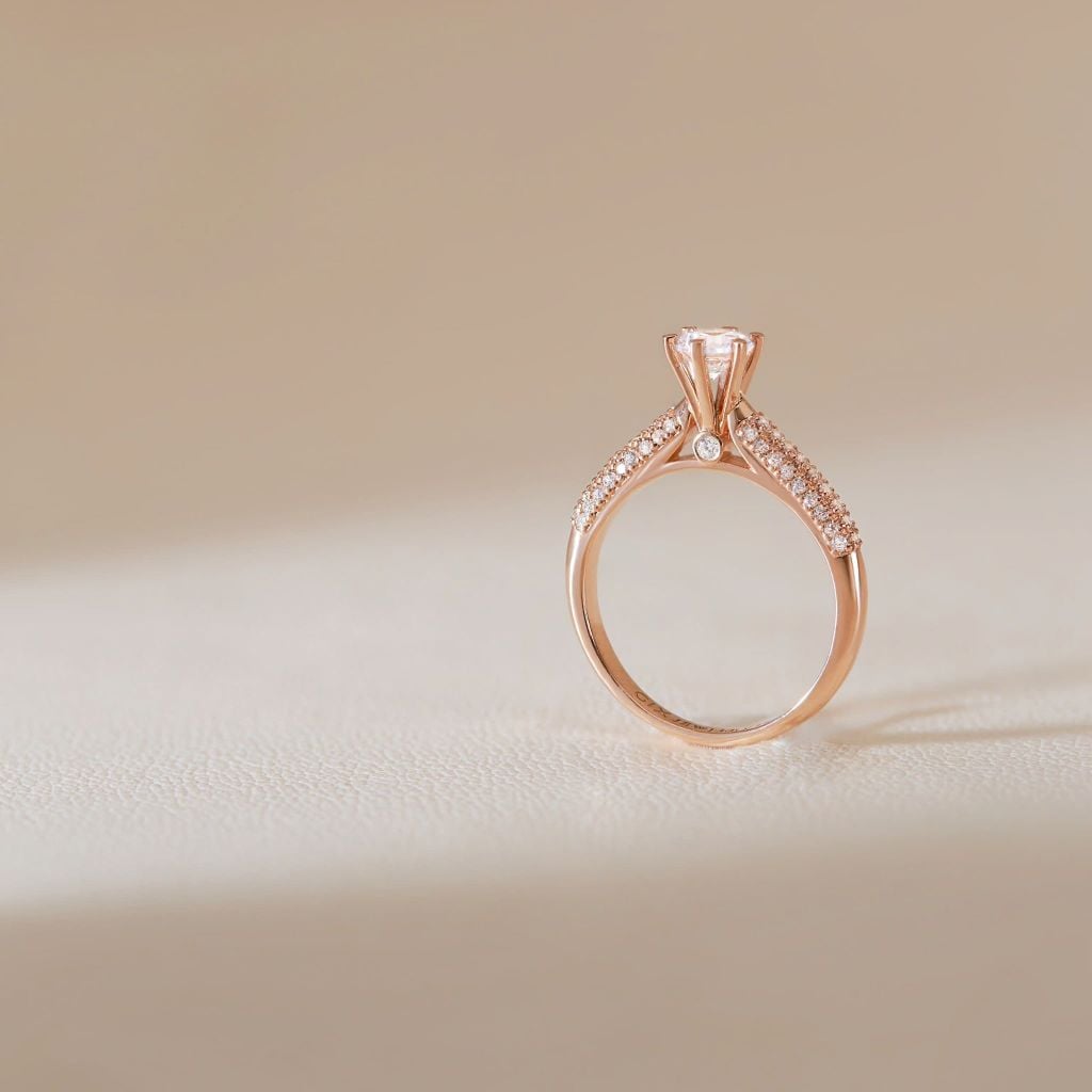  Nhẫn cầu hôn vàng 18k Velours Kiss | Gix Jewel 