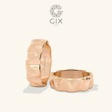  Nhẫn cưới vàng 18K bản to khắc hoa văn - GCR25050076 