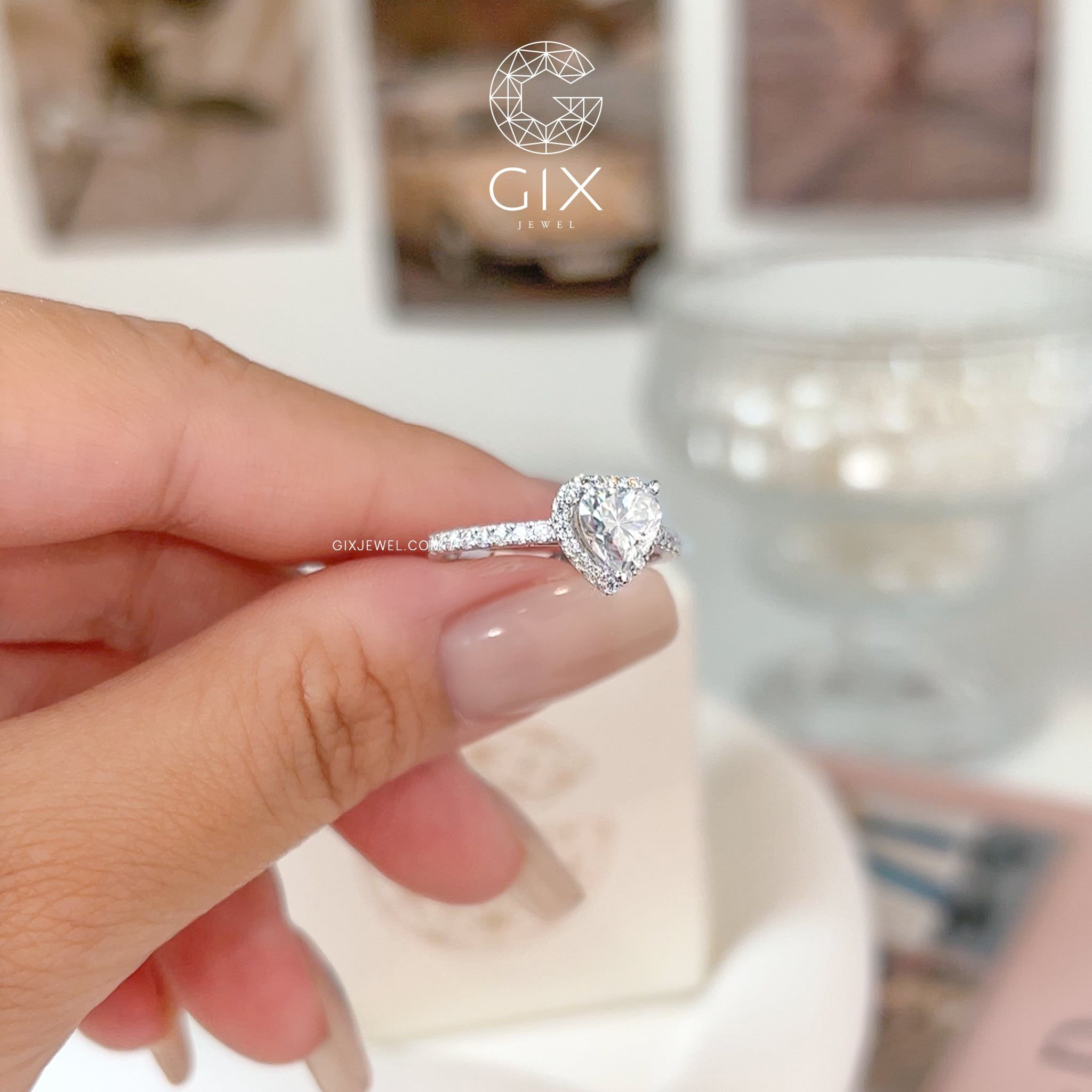  Nhẫn cầu hôn bạc Celestial Heart | Gix Jewel 