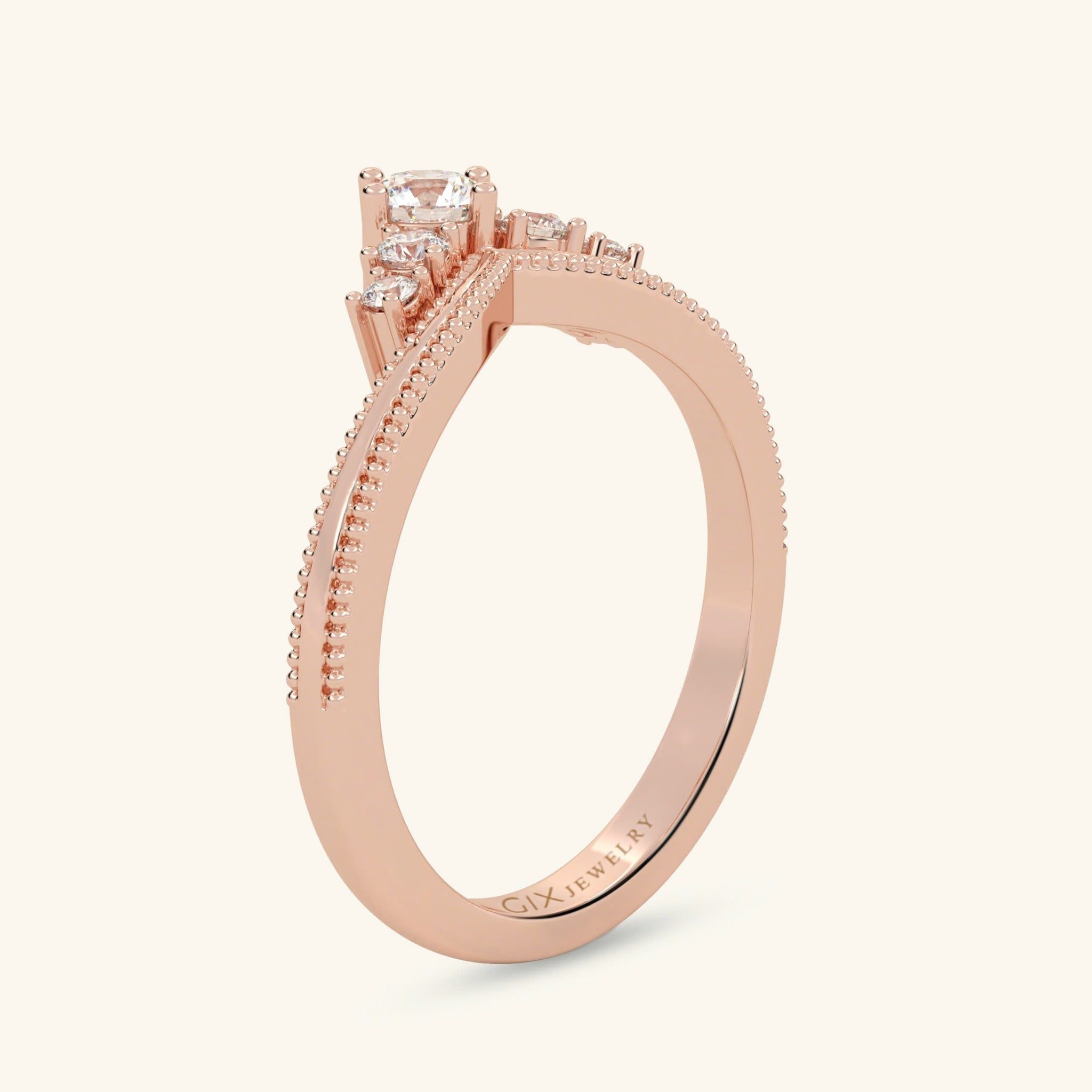  Nhẫn đính hôn vàng 18k GCH25050097 | Gix Jewel 