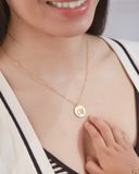  Vòng cổ đôi tình yêu bạc 925 & vàng đẹp tag tròn khắc tên | Gix Jewel 