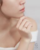  [CÓ SẴN] Set nhẫn cầu hôn đá Moissanite vàng 14k - ni 12 