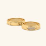  Nhẫn cưới vàng 10k thiết kế riêng - GCR25050237 | Gix Jewel 
