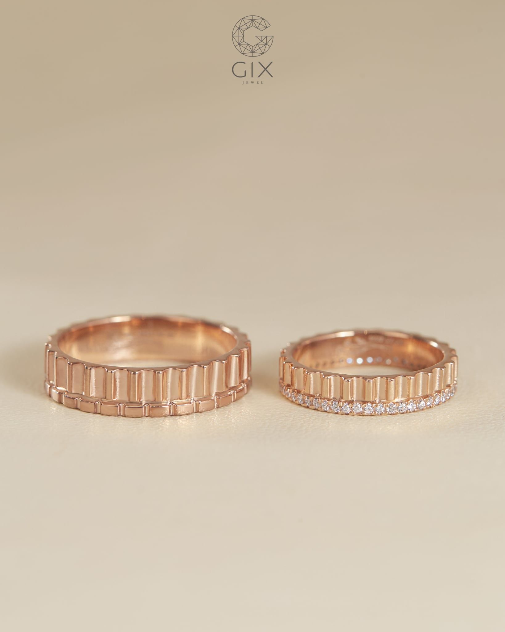  Nhẫn cưới vàng thiết kế riêng - GCR25050013 | Gix Jewel 