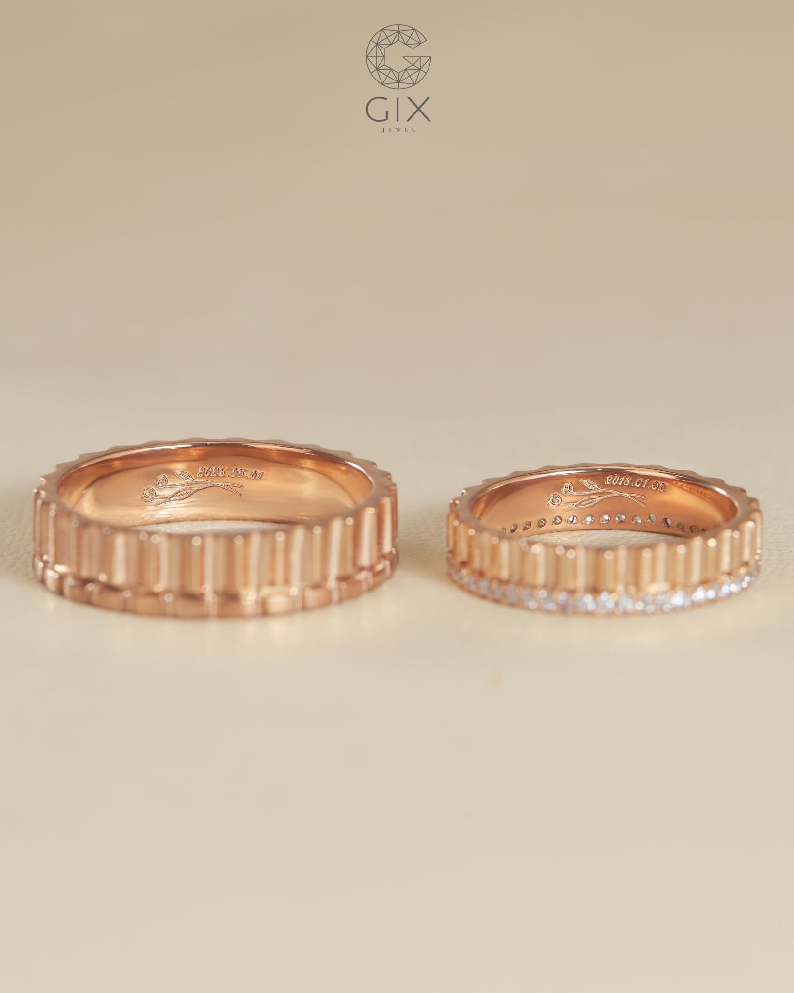  Nhẫn cưới vàng thiết kế riêng - GCR25050013 | Gix Jewel 