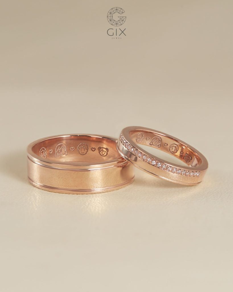  Nhẫn cưới vàng 18k đơn giản truyền thống - Liora | Gix Jewelry 