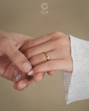  Nhẫn cưới kim cương cao cấp vàng 18k đẹp nhất bản to sang trọng khắc chữ Gix Jewel 