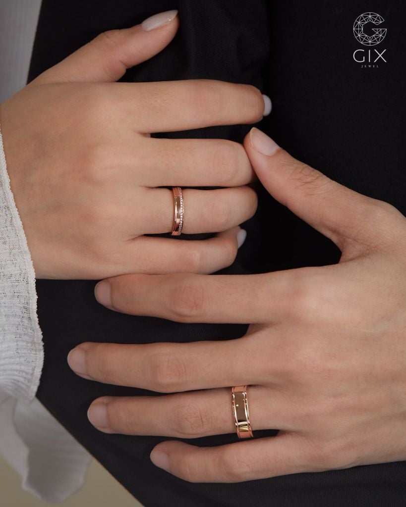  Nhẫn cưới vàng 18k đơn giản truyền thống - Liora | Gix Jewelry 
