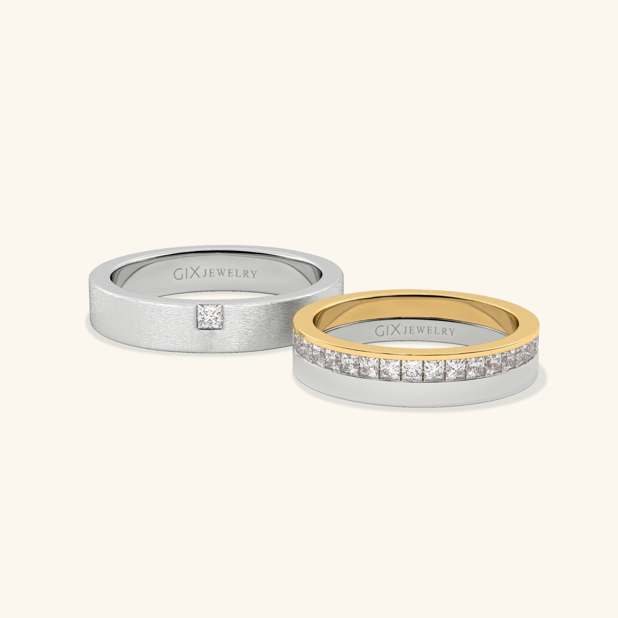  Nhẫn cưới vàng 18k thiết kế riêng - GCR25050241 | Gix Jewel 