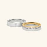  Nhẫn cưới vàng 10k thiết kế riêng - GCR25050241 | Gix Jewel 