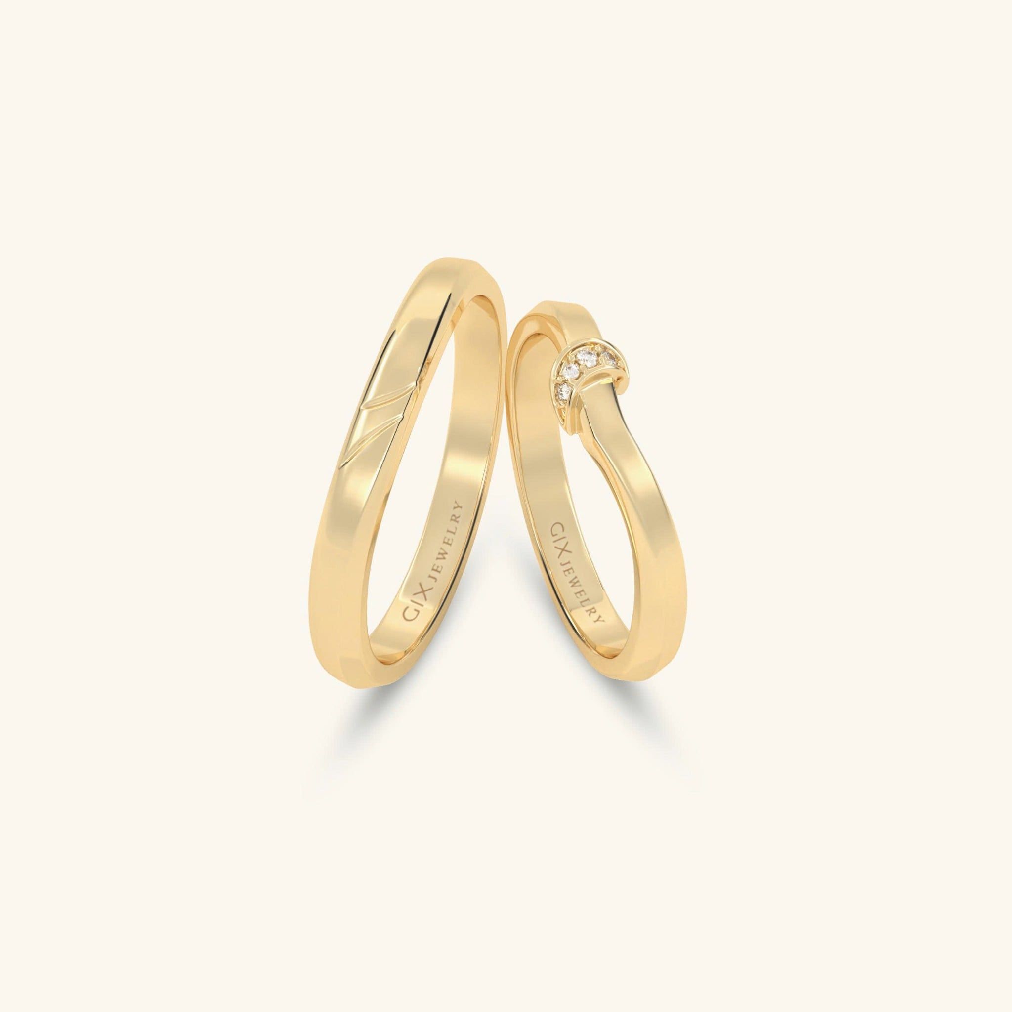  Nhẫn cưới vàng 18k thiết kế riêng - GCR25050200 | Gix Jewel 