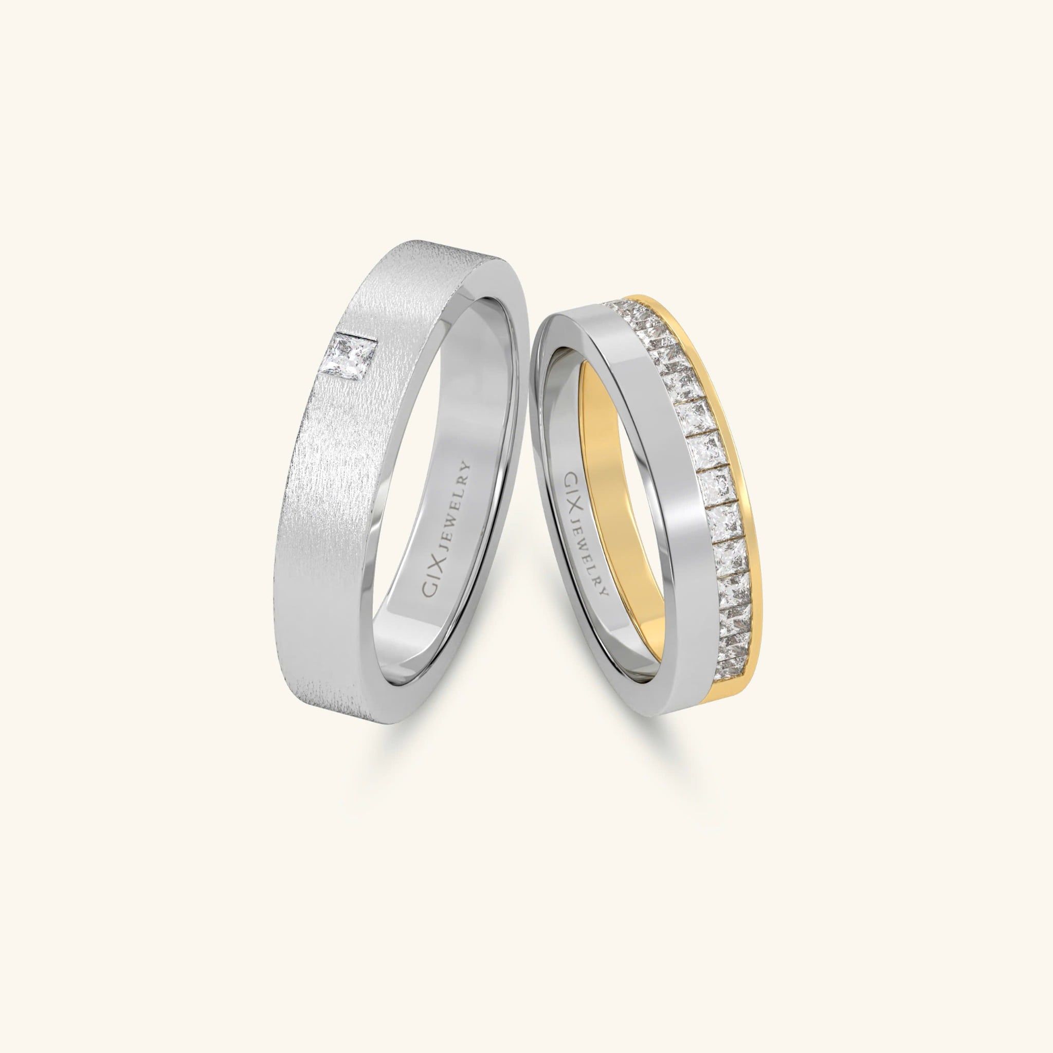  Nhẫn cưới vàng 18k thiết kế riêng - GCR25050241 | Gix Jewel 