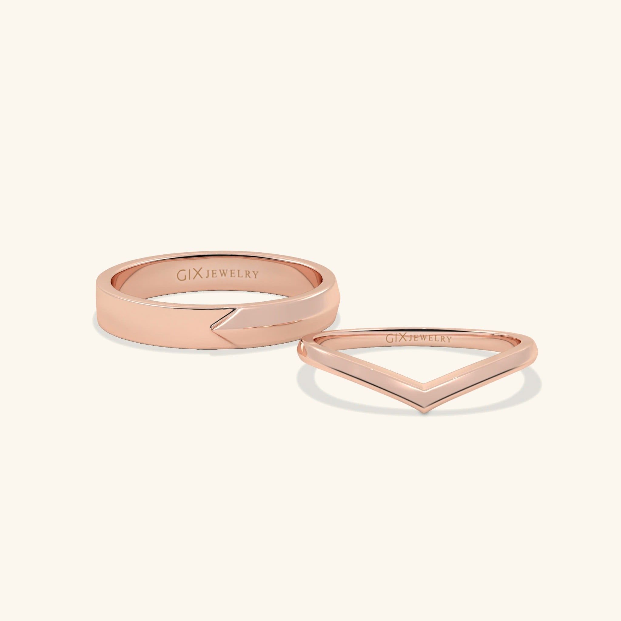  Nhẫn cưới vàng 10k thiết kế riêng - GCR25050300 | Gix Jewel 