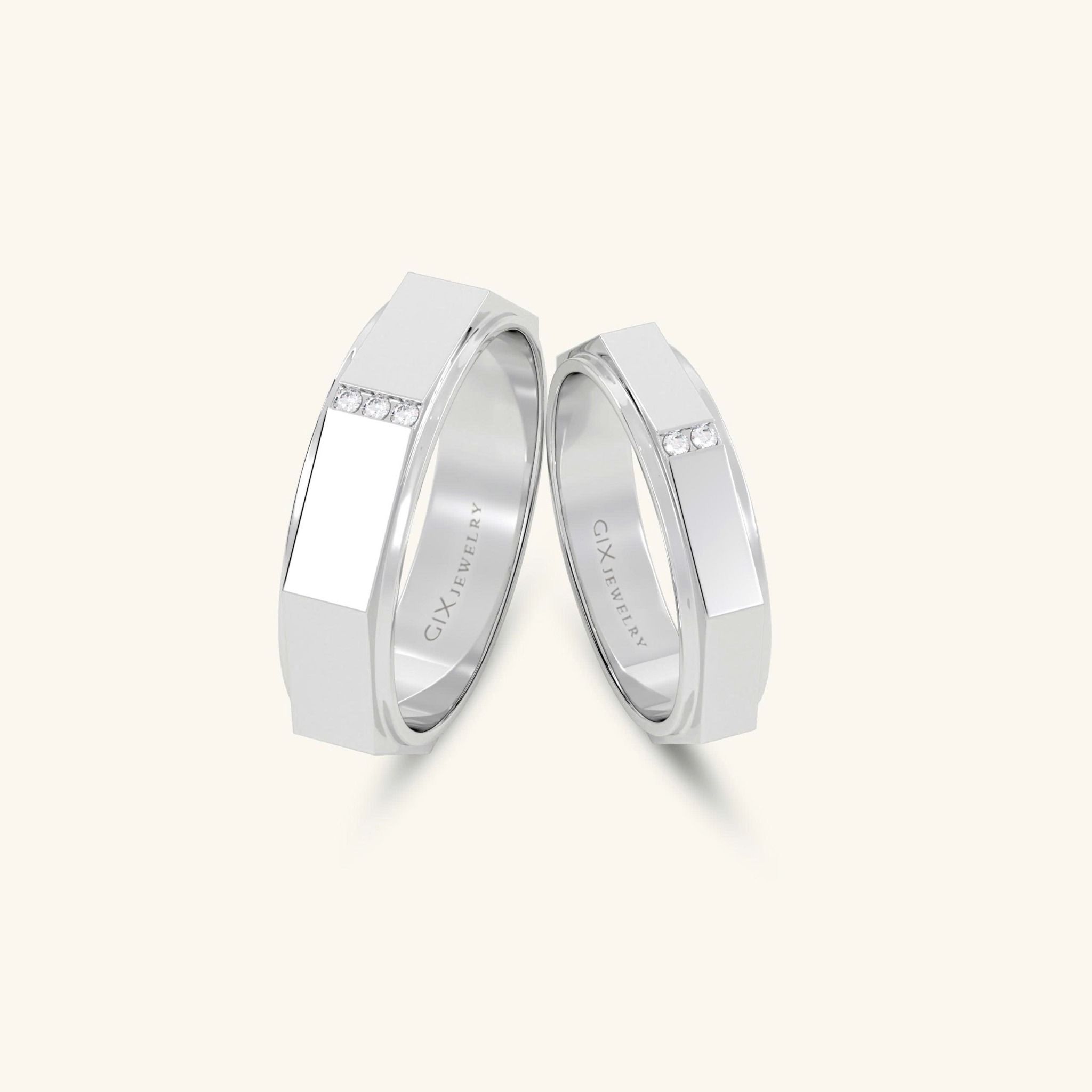  Nhẫn cưới cặp bạc thiết kế riêng - GCR25050199 | Gix Jewel 