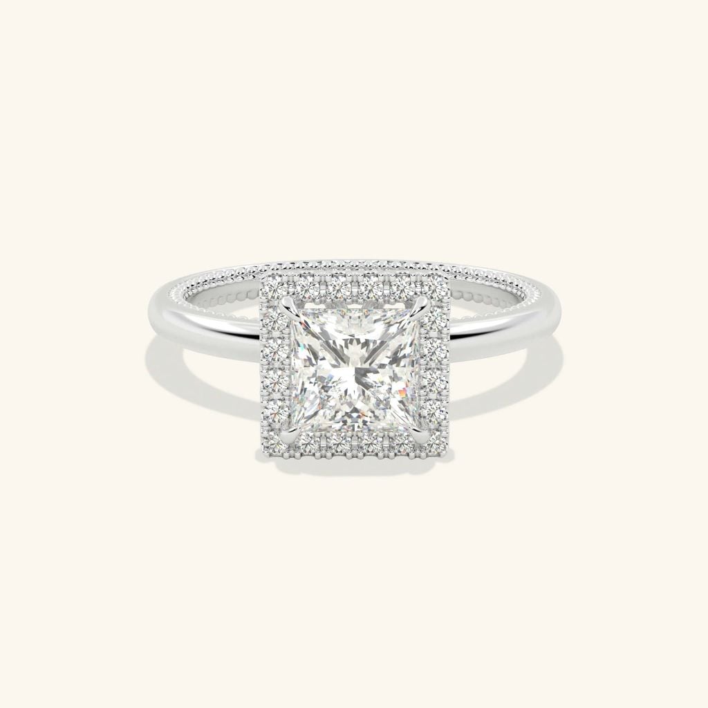 Nhẫn đính hôn vàng 10k Square Flame | Gix Jewel