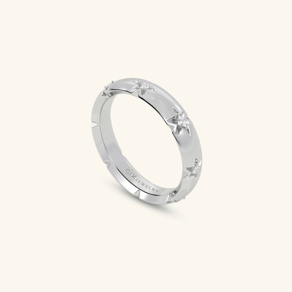 Nhẫn cưới vàng 18k thiết kế riêng - GCR25050297 | Gix Jewel