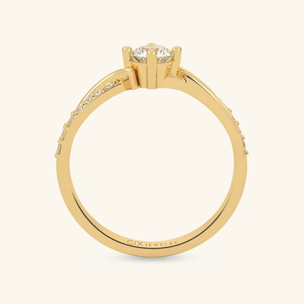 Nhẫn cầu hôn vàng 14k Twist Together | Gix Jewel