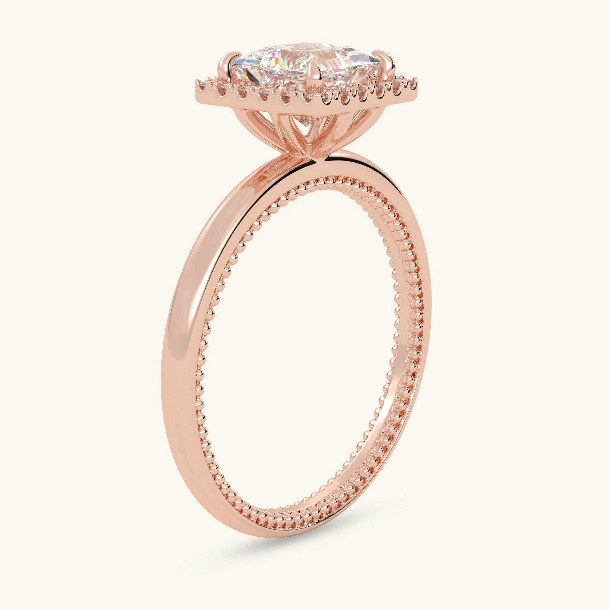  Nhẫn đính hôn vàng 10k Square Flame | Gix Jewel 