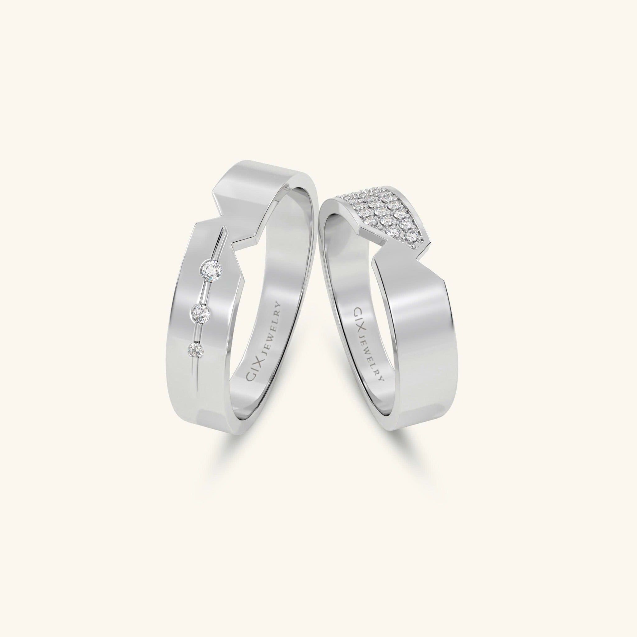  Nhẫn cưới vàng 18k thiết kế riêng - GCR25050210 | Gix Jewel 