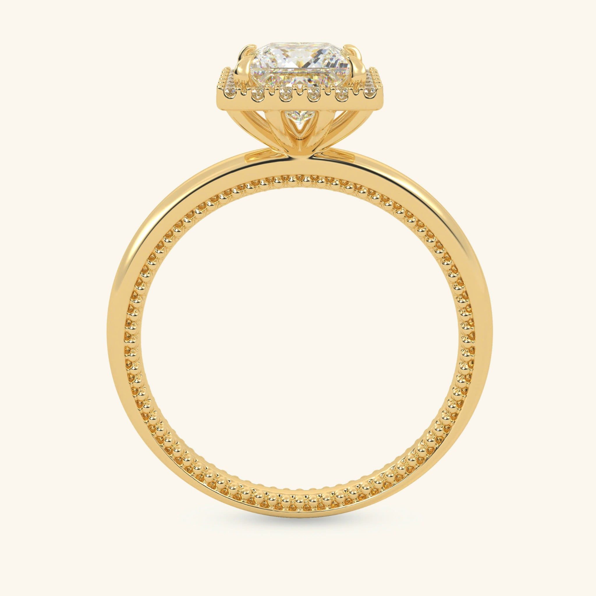  Nhẫn đính hôn vàng 10k Square Flame | Gix Jewel 