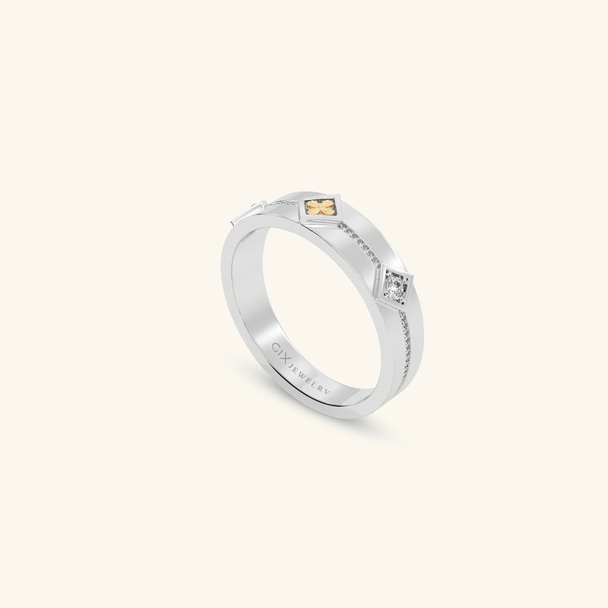  Nhẫn cưới vàng 18k thiết kế riêng - GCR25050201 | Gix Jewel 