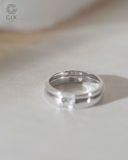  Nhẫn cặp bạc đơn giản đẹp đính đá nhân tạo CZ Gixjewel - GCR25050032 