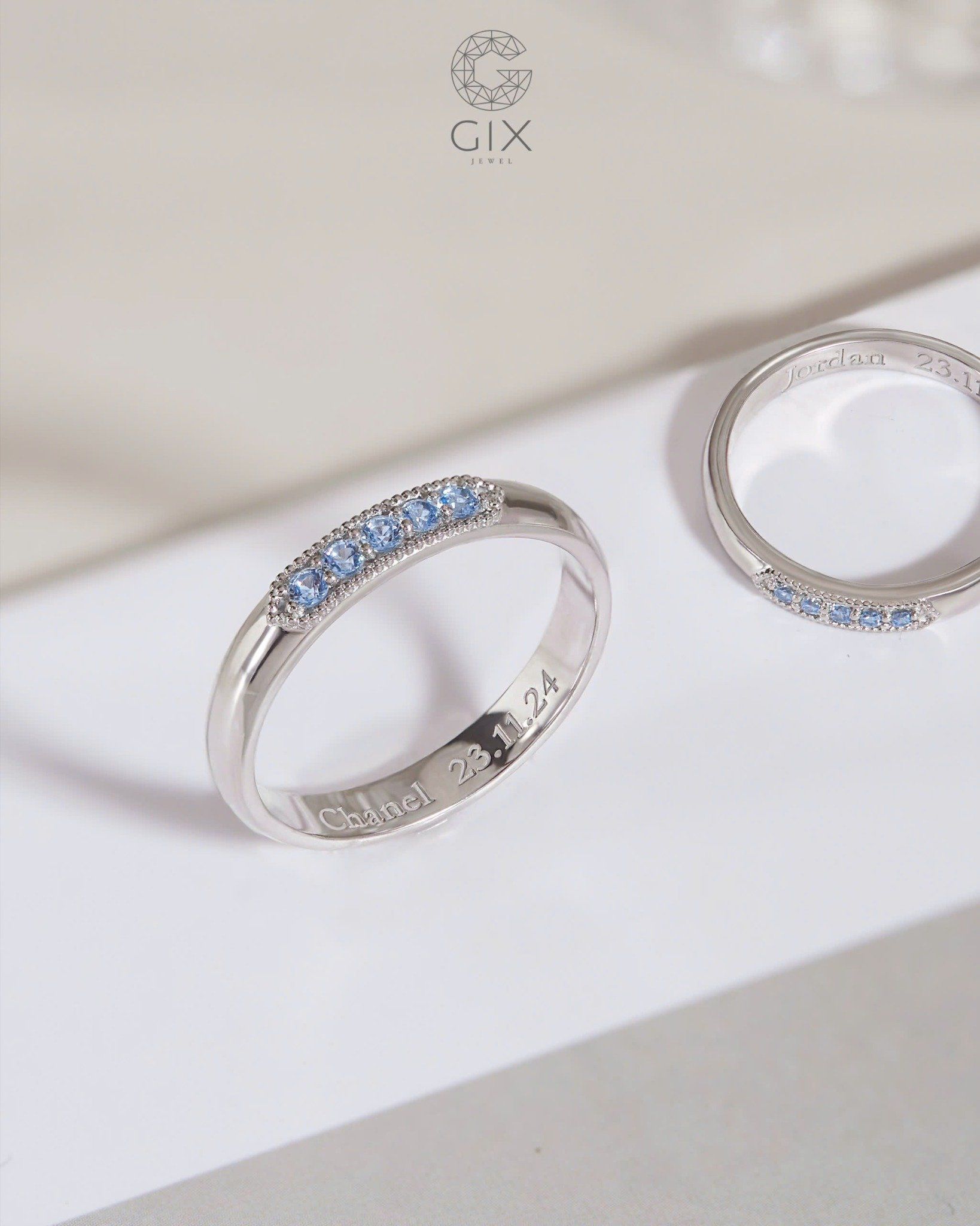  Nhẫn cưới Birthstone - GCR25050149 | Gix Jewel 