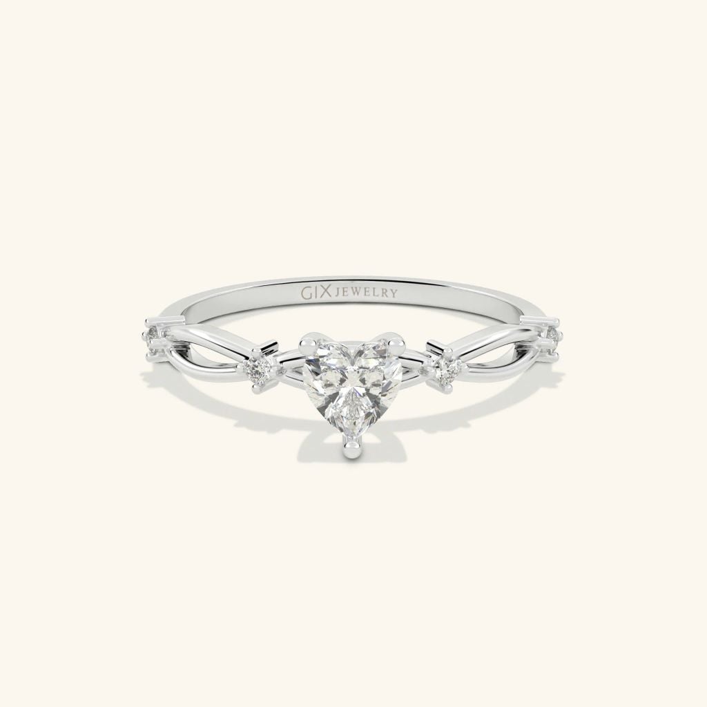  Nhẫn cầu hôn vàng 10k Spiral Love | Gix Jewel 