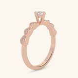  Nhẫn đính hôn bạc Camellia Kiss | Gix Jewelry 