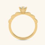  Nhẫn đính hôn vàng 10k Camellia Kiss | Gix Jewelry 