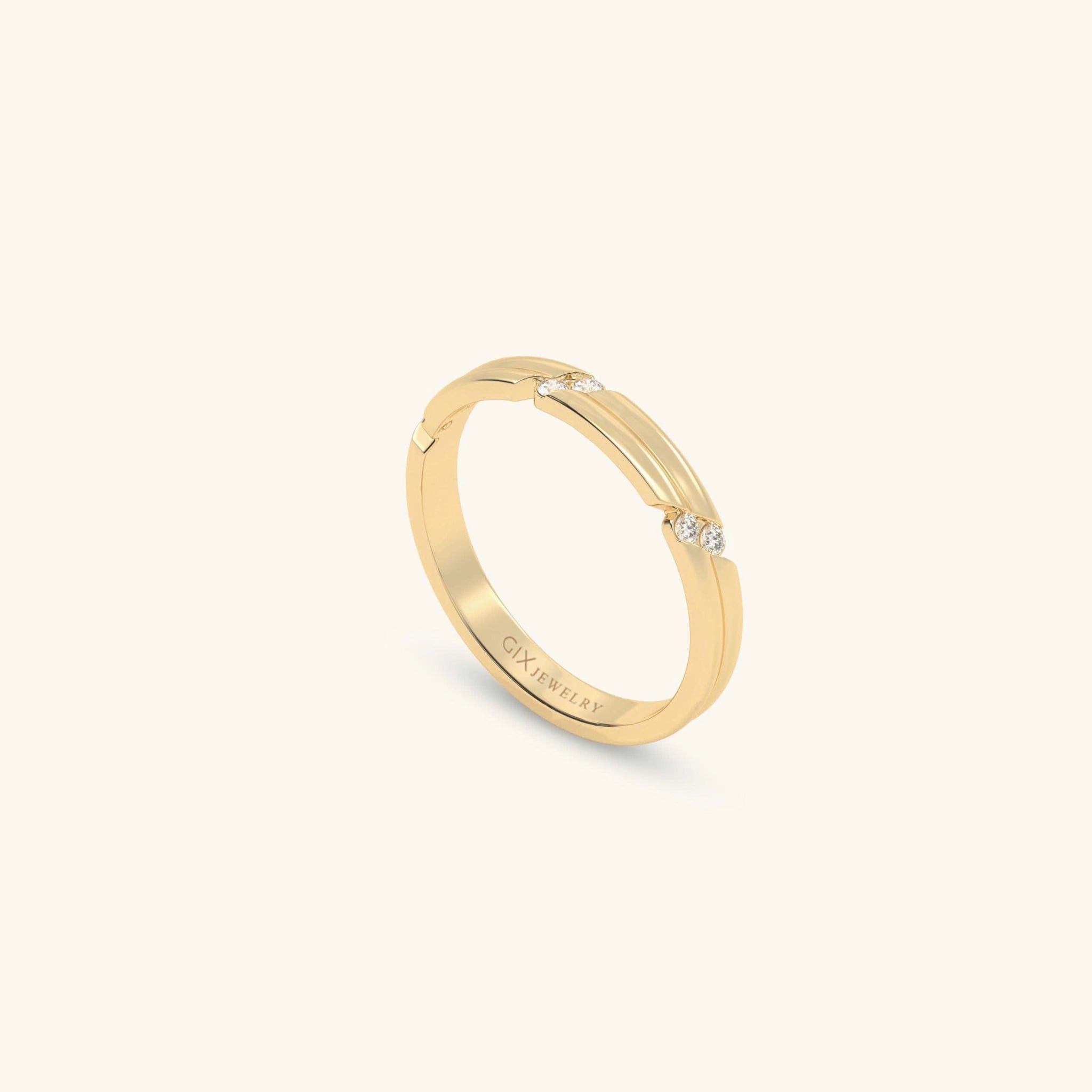  Nhẫn cưới vàng 18k thiết kế riêng - GCR25050182 | Gix Jewel 