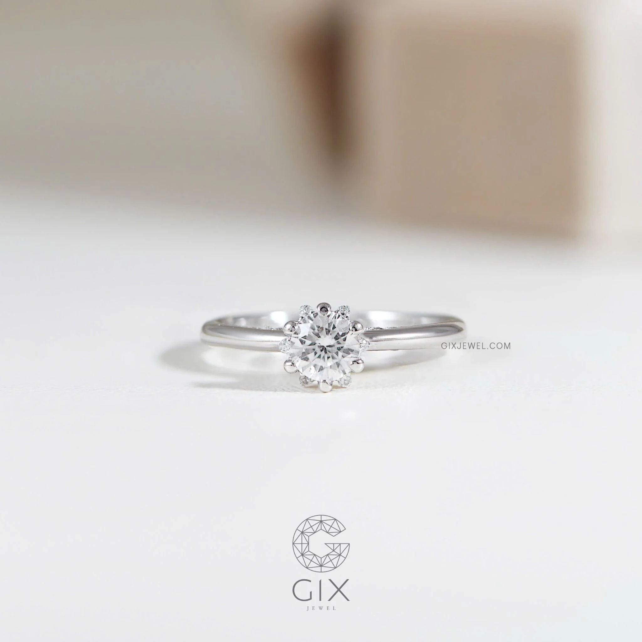  [CÓ SẴN] Nhẫn cầu hôn vàng trắng 14k - ni 11 