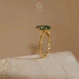  Nhẫn nữ vàng đính đá marquise xanh - GNN25050181 | Gix Jewel 