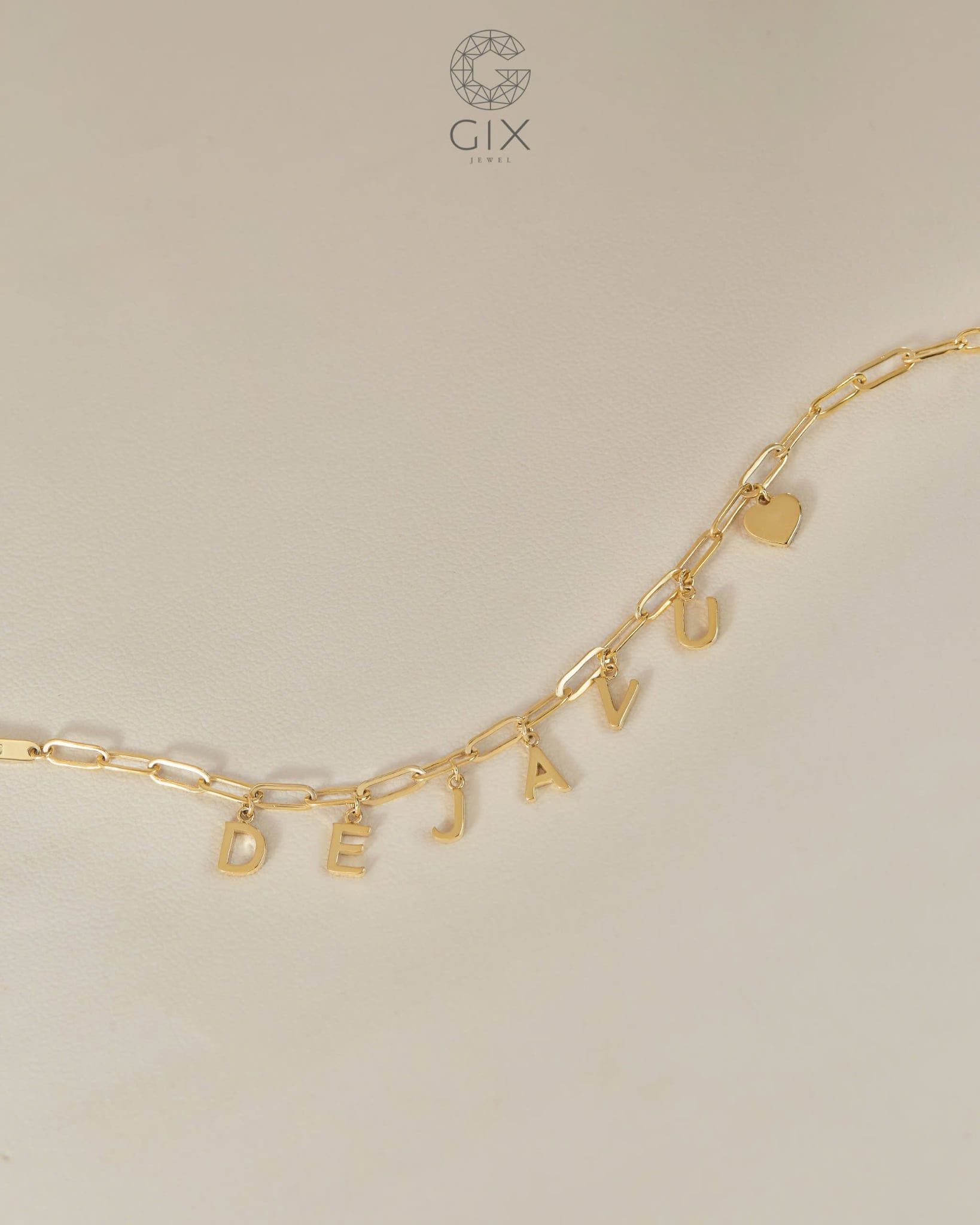  [CÓ SẴN] Vòng tay xích bạc mạ vàng gẵn charm DEJAVU 