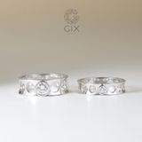  Nhẫn cưới thiết kế độc đáo vàng tây 18k đẹp rẻ nhất đính hột xoàn Gix Jewel 