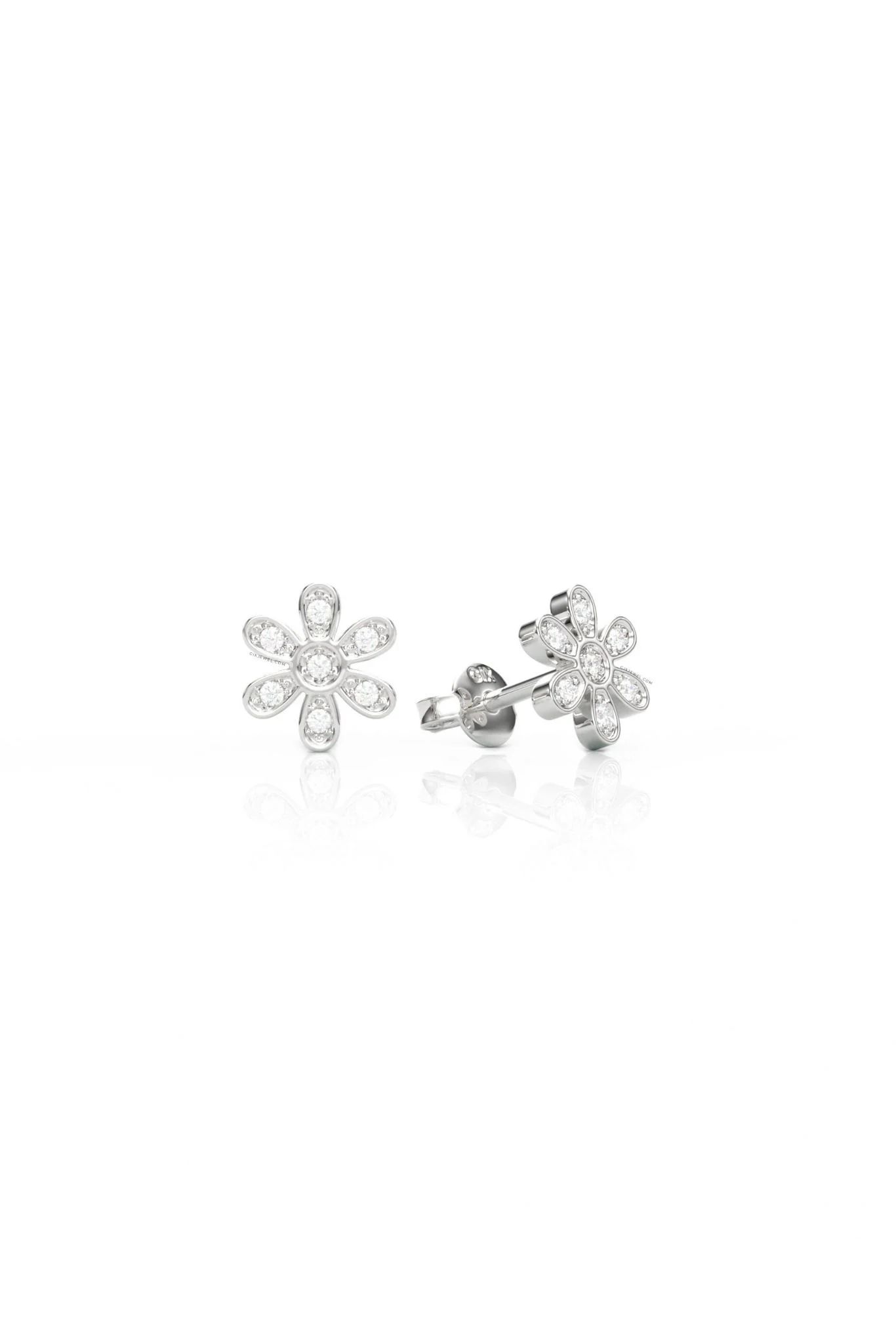  [CÓ SẴN] Bông tai hoa Moissanite vàng vàng 14k - GBT25050103 