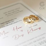  Nhẫn cưới vàng 18k thiết kế vát hamer cao cấp Gix - GCR25050137 