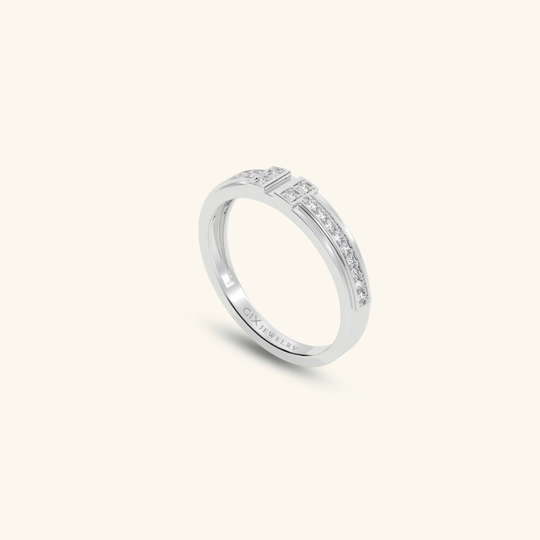  Nhẫn cưới vàng 10k thiết kế riêng - GCR25050166 | Gix Jewel 