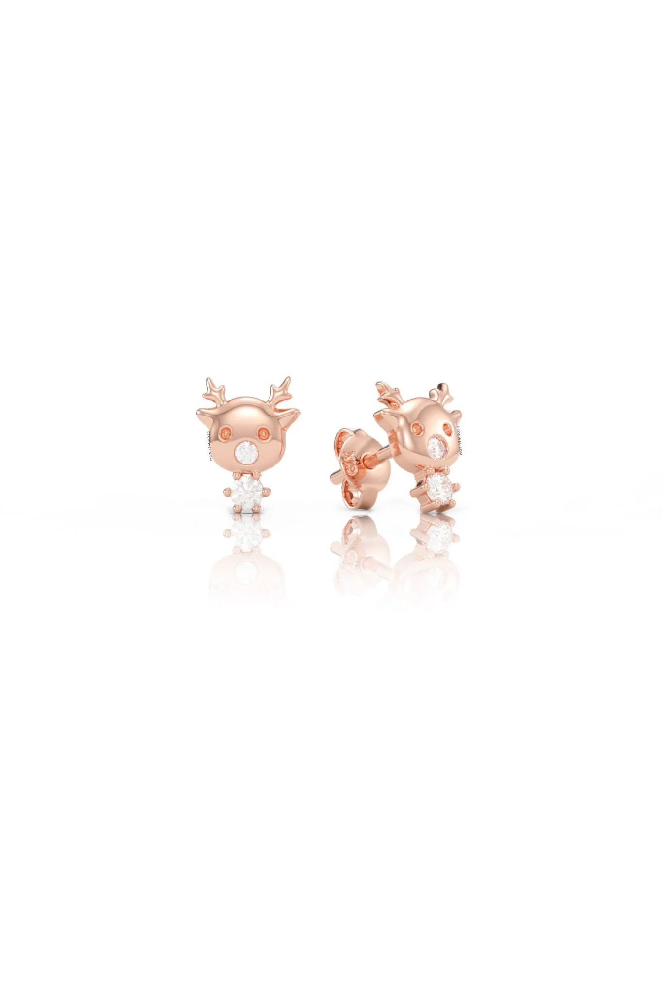  [CÓ SẴN] Bông tai tuần lộc vàng vàng 14k - GBT25050090 