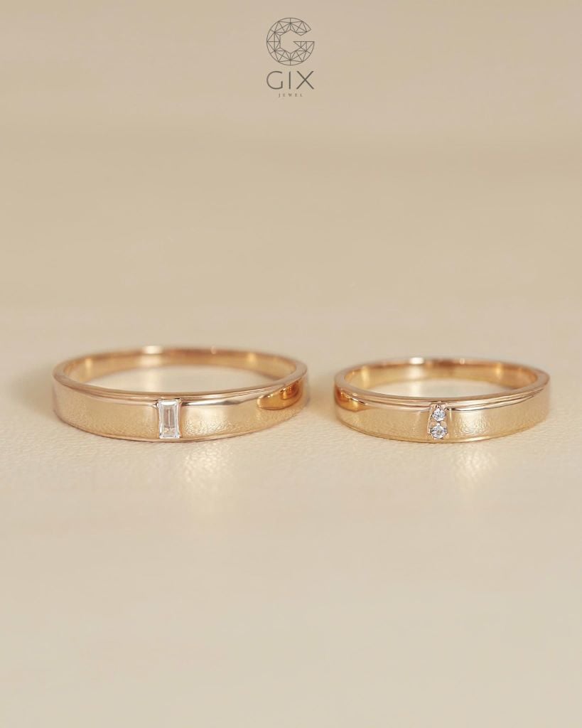  Nhẫn cưới vàng 18k thiết kế riêng - GCR25050171 | Gix Jewel 