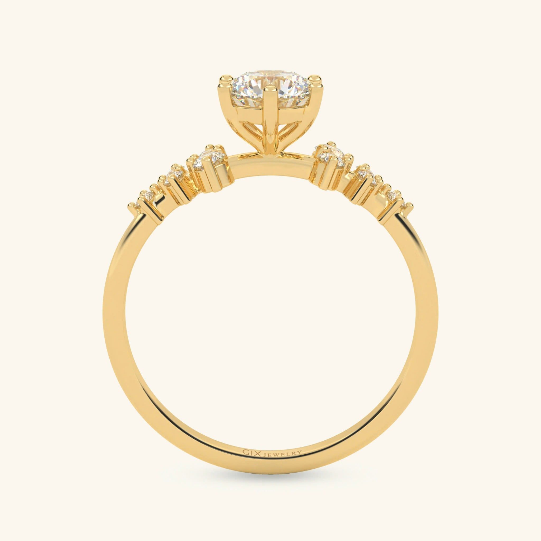  Nhẫn cầu hôn vàng 18k Cloud Kiss | Gix Jewel 