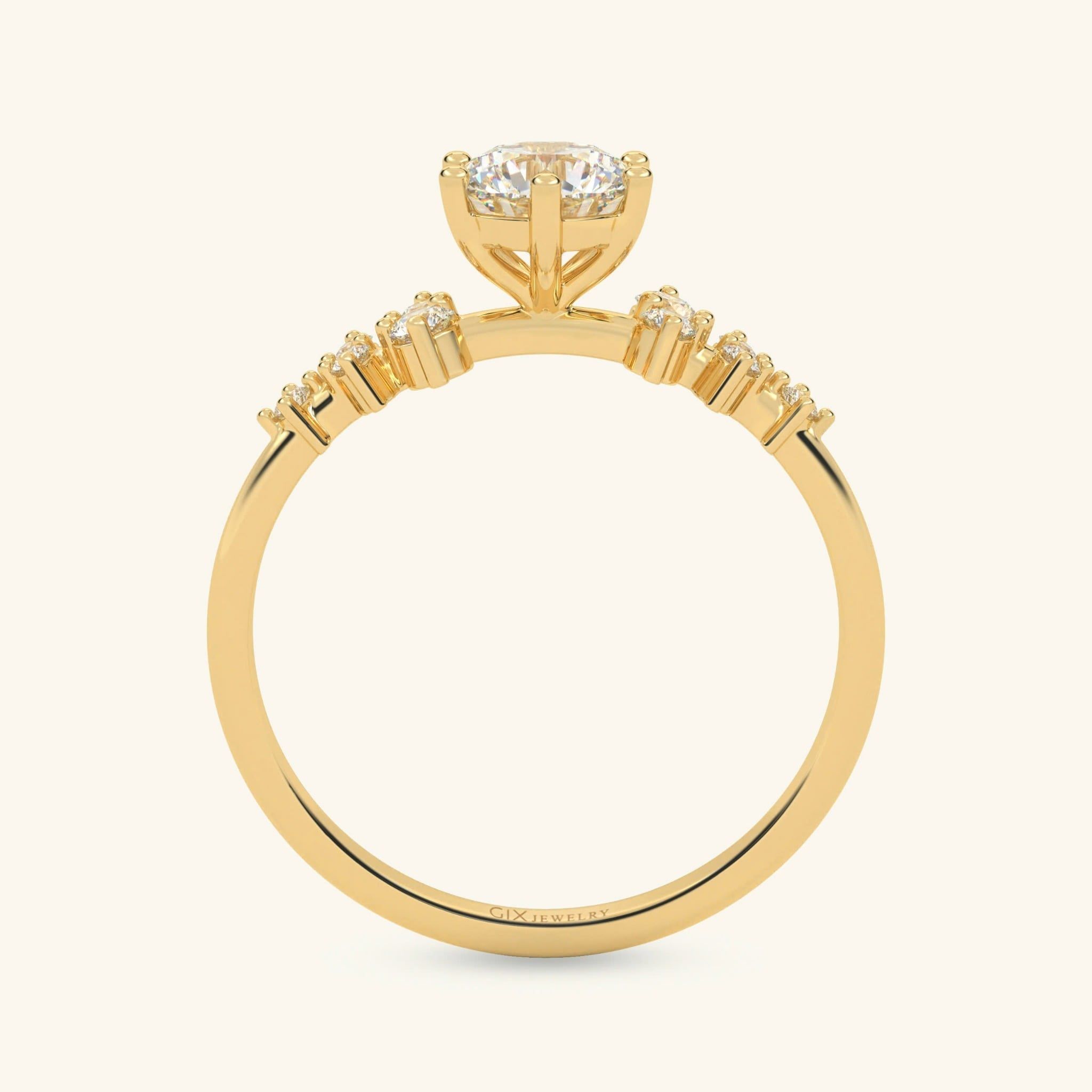  Nhẫn cầu hôn vàng 14k Cloud Kiss | Gix Jewel 